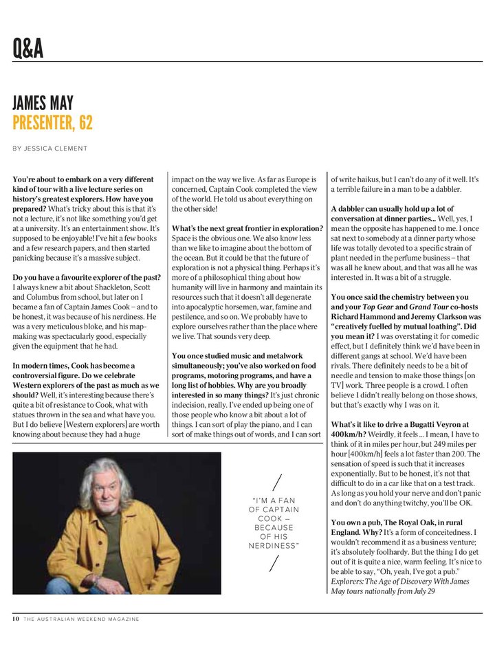 Estellar coverage in Weekend Australian Magazine